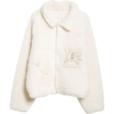 Erl Wool Blend Bomber Jacket In Oatmeal