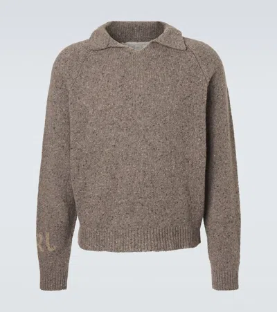 Erl Wool-blend Sweater In Gray