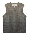 Erl Wool Gradient Knitted Vest In Gray
