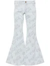 Erl Blue Jacquard Jeans In Grey