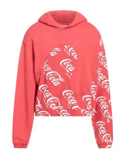 ERL ERL X COCA COLA MAN SWEATSHIRT CORAL SIZE XXL COTTON
