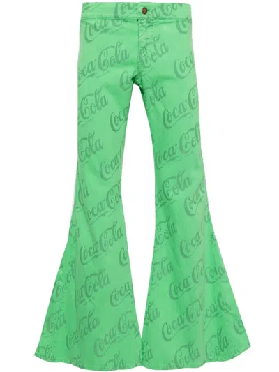 ERL X COCA-COLA MID-RISE FLARED JEANS