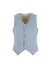 Erl V-neckline Button Detailing Jacket In Blue