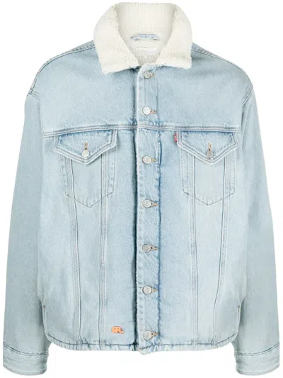 ERL X LEVI'S SHERPA TRUCKER DENIM JACKET