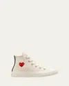 Erl X Play High Top Sneakers W/ Red Heart, Toddlers/kids In 2 - Beige