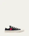 Erl X Play Low Top Sneakers W/ Red Heart, Toddlers/kids In 1 - Black