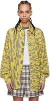 Erl Yellow Flame Shirt In Yellow Flames 1