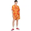 Erl Yellow Patterned Shorts In Multi