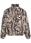Erl Zebra-print Quilted Cotton Jacket In Multicoloured 1