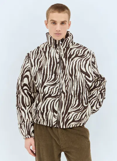 ERL ZEBRA QUILTED PUFFER JACKET