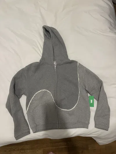 Pre-owned Erl Zip Hoodie In Gray