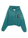 Erl Unisex Letterman Hoodie In Blue