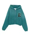 Erl Unisex Letterman Hoodie In Green