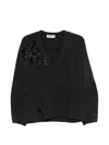 Ermanno Anthracite Wool Sweater In Black