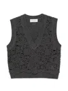 Ermanno Anthracite Wool Vest In Gray