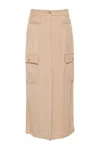 Ermanno Beige Viscose Skirt