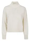 Ermanno Beige Wool Floral Sweater In Neutral