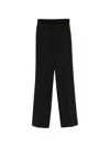 Ermanno Black Polyester Elastane Pants In Black