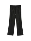 Ermanno Black Polyester Viscose Elastane Pants In Black