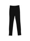 Ermanno Black Viscose Polyamide Elastane Pants In Black