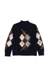 Ermanno Blue Acrylic Sweater In Multi