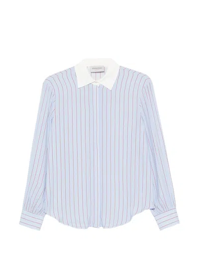 Ermanno Blue Viscose Shirt