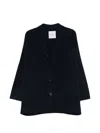 Ermanno Blue Wool Polyester Jacket In Blue