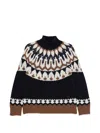 Ermanno Blue Wool Cardigan In Multi