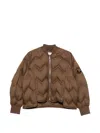Ermanno Brown Polyester Puffer Jacket In Brown
