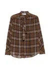 Ermanno Brown Polyester Shirt In Brown