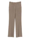 Ermanno Brown Silk Nylon Trousers In Brown