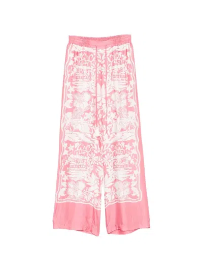 Ermanno Bubble Viscose Pyjama Pants In Pink
