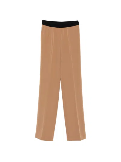 Ermanno Camel Polyester Elastane Pants