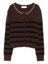 Ermanno Cashmere Cardigan In Brown