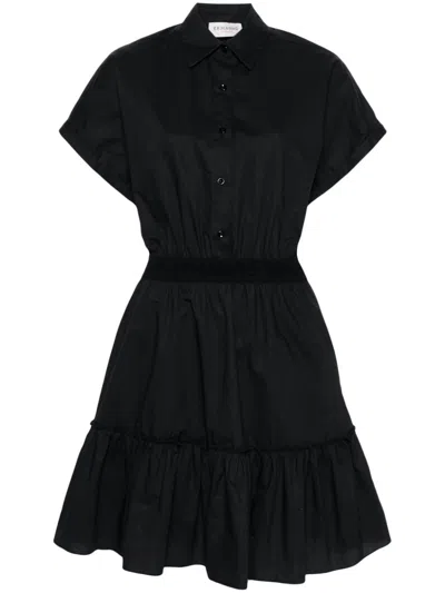 Ermanno Coton Midi Dress In Black
