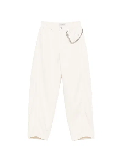 Ermanno Cotton Baggy Trousers In White