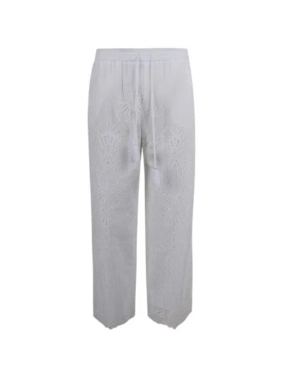 Ermanno Cotton Trousers In White