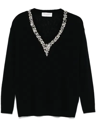Ermanno Crystal Embellished Sweater In Multicolor