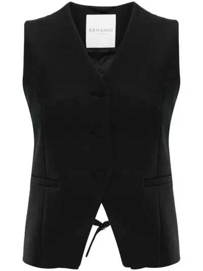 Ermanno Cut-out Vest In Black