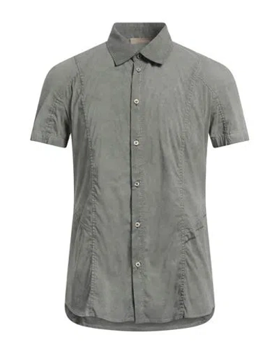 Ermanno Di Ermanno Scervino Man Shirt Military Green Size 40 Cotton, Polyamide, Elastane