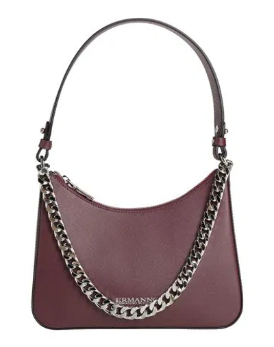 Ermanno Di Ermanno Scervino Woman Handbag Burgundy Size - Cow Leather