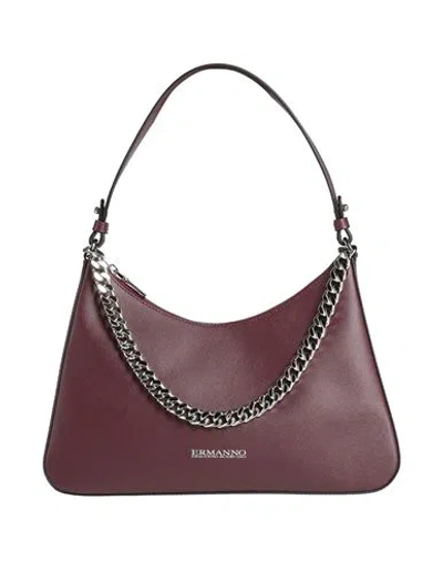 Ermanno Di Ermanno Scervino Woman Handbag Burgundy Size - Cow Leather In Red