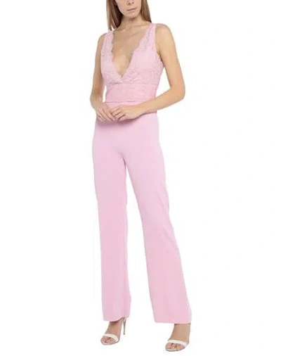 Ermanno Di Ermanno Scervino Woman Jumpsuit Pink Size 4 Polyester, Cotton, Polyamide