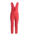 ERMANNO DI ERMANNO SCERVINO ERMANNO DI ERMANNO SCERVINO WOMAN JUMPSUIT RED SIZE 10 POLYESTER, ELASTANE