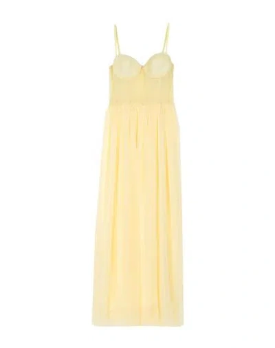 Ermanno Di Ermanno Scervino Woman Maxi Dress Yellow Size 6 Polyester, Viscose, Polyamide, Elastane,
