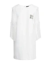 Ermanno Di Ermanno Scervino Woman Mini Dress White Size 8 Polyester, Silk, Polyamide, Pvc - Polyviny In White