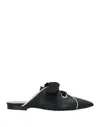 Ermanno Di Ermanno Scervino Woman Mules & Clogs Black Size 7 Soft Leather In Black