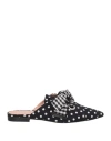 Ermanno Di Ermanno Scervino Woman Mules & Clogs Black Size 8 Textile Fibers In Black