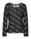 Ermanno Di Ermanno Scervino Woman Top Black Size 10 Polyester