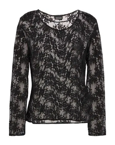 Ermanno Di Ermanno Scervino Woman Top Black Size 10 Polyester